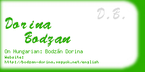 dorina bodzan business card