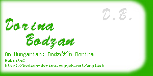 dorina bodzan business card